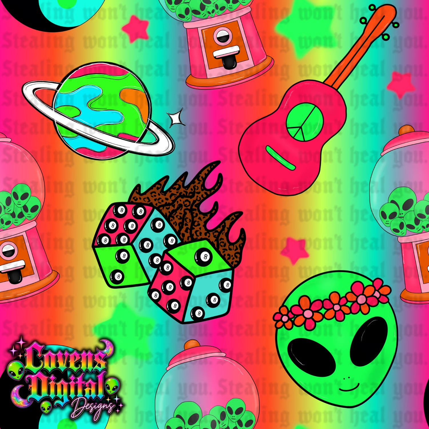 Groovy Aliens | Seamless